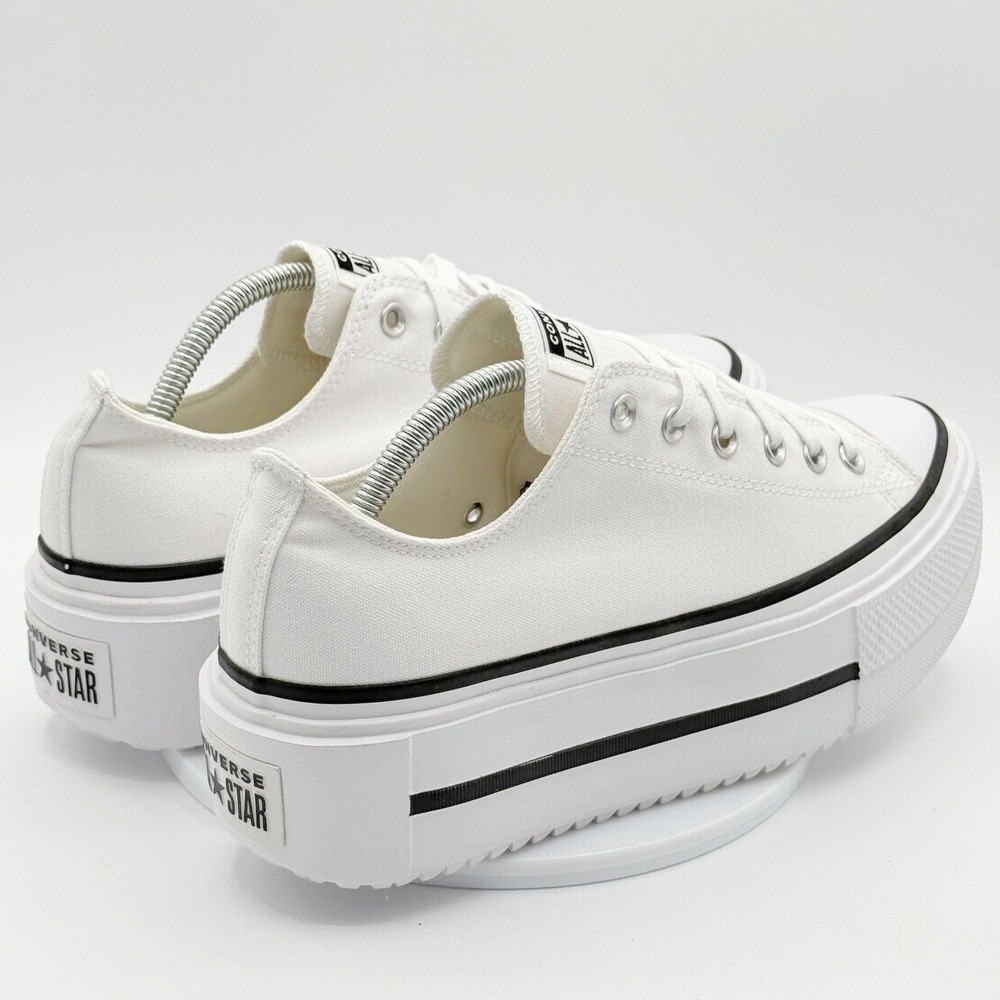 Converse Chuck Taylor All Star Double Stack Low Size 11 Womens White/Black NEW - Picture 4 of 10